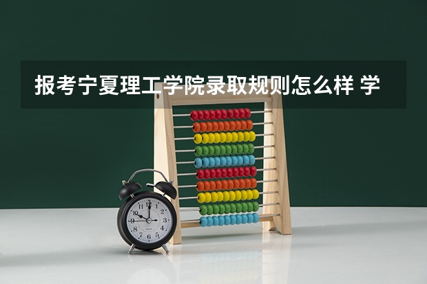 报考宁夏理工学院录取规则怎么样 学校院系情况