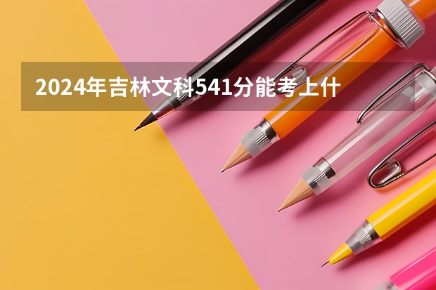 2024年吉林文科541分能考上什么大学？