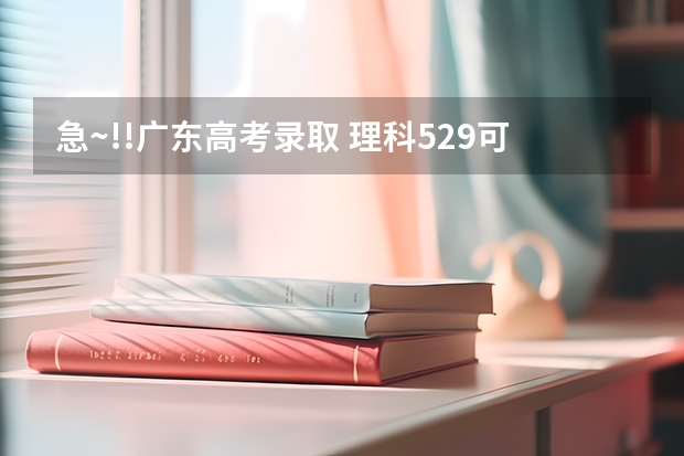 急~!!广东高考录取 理科529可以上茂名学院吗