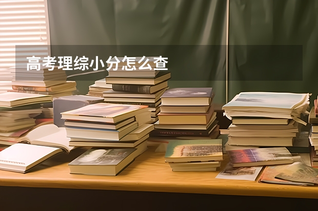 高考理综小分怎么查