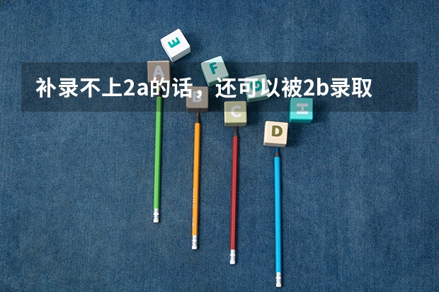 补录不上2a的话，还可以被2b录取吗？