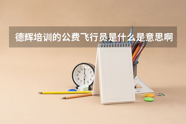 德辉培训的公费飞行员是什么是意思啊，好像很吃香的样子，谁能给我解释一下这个名词啊