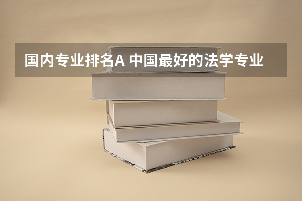 国内专业排名A 中国最好的法学专业大学排名