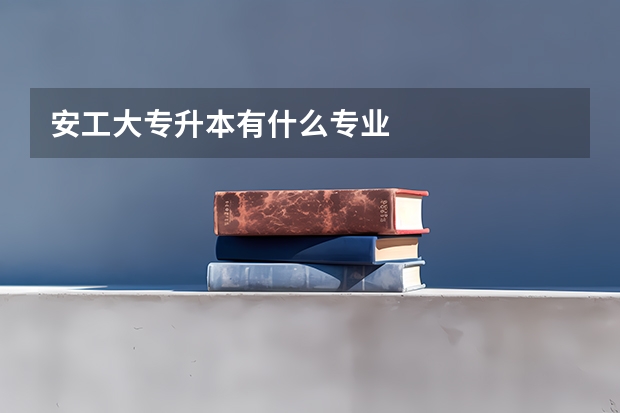 安工大专升本有什么专业.