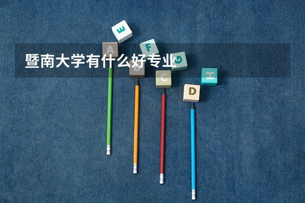 暨南大学有什么好专业