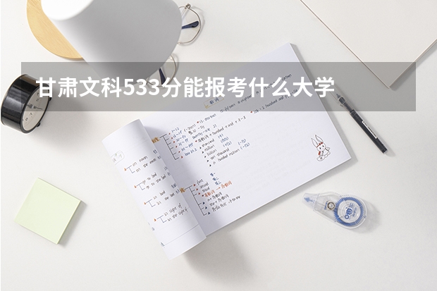 甘肃文科533分能报考什么大学