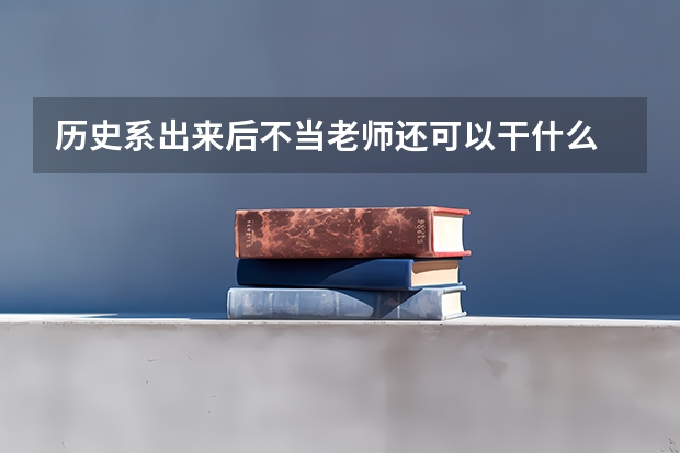 历史系出来后不当老师还可以干什么