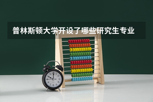 普林斯顿大学开设了哪些研究生专业