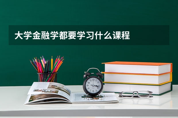 大学金融学都要学习什么课程