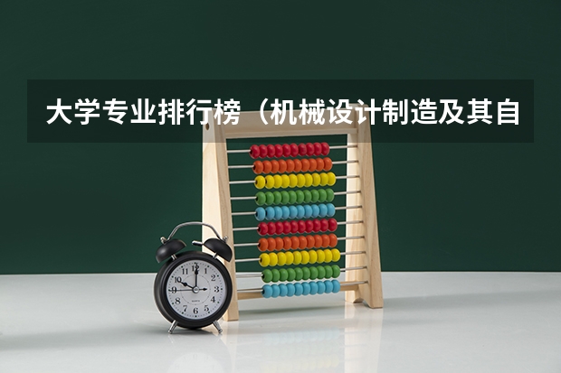 大学专业排行榜（机械设计制造及其自动化专业是属于文科理科）