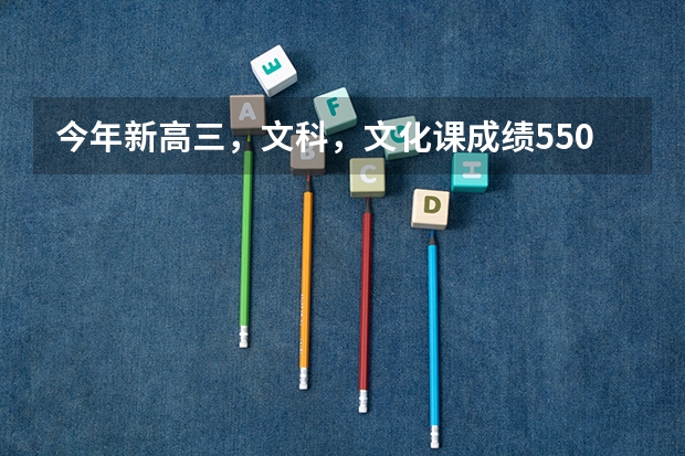 今年新高三，文科，文化课成绩550分，艺术生，学习编导专业，定一个什么样的大学目标比较合适？