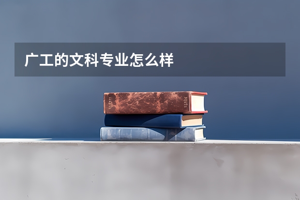 广工的文科专业怎么样