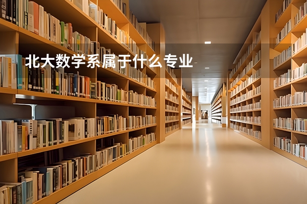 北大数学系属于什么专业