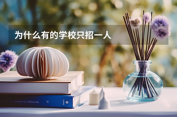 为什么有的学校只招一人