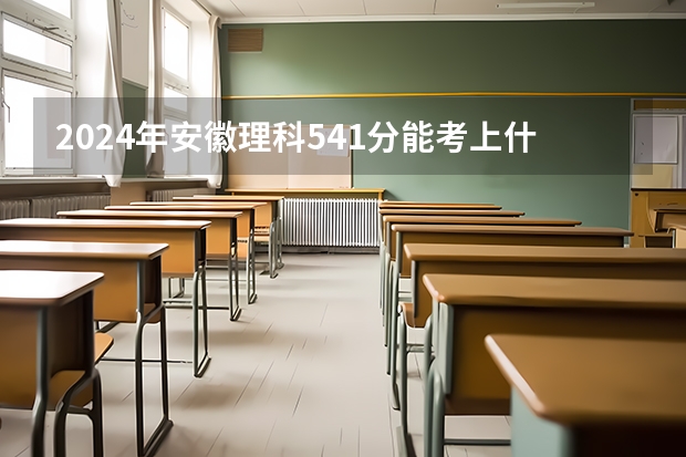 2024年安徽理科541分能考上什么大学？