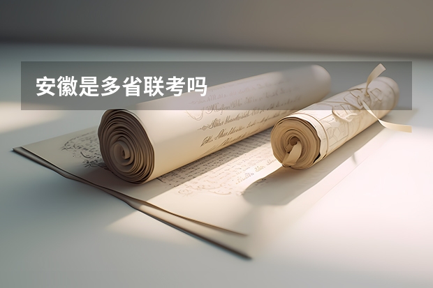 安徽是多省联考吗