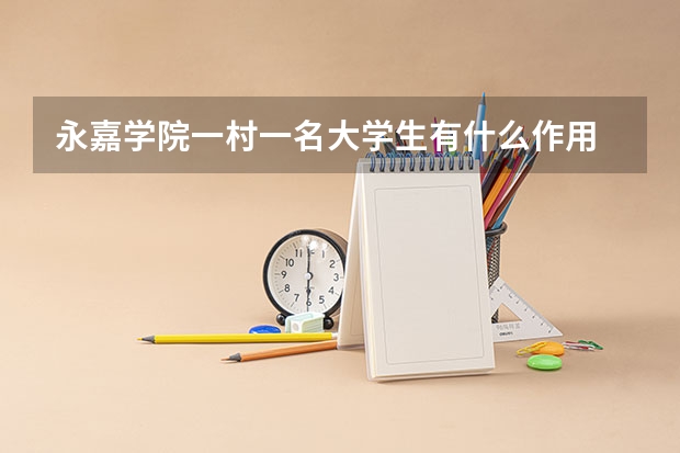 永嘉学院一村一名大学生有什么作用