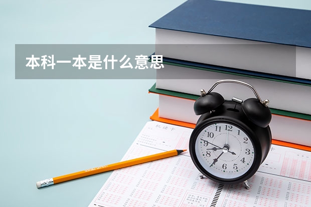 本科一本是什么意思