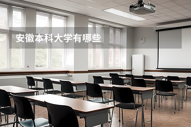 安徽本科大学有哪些